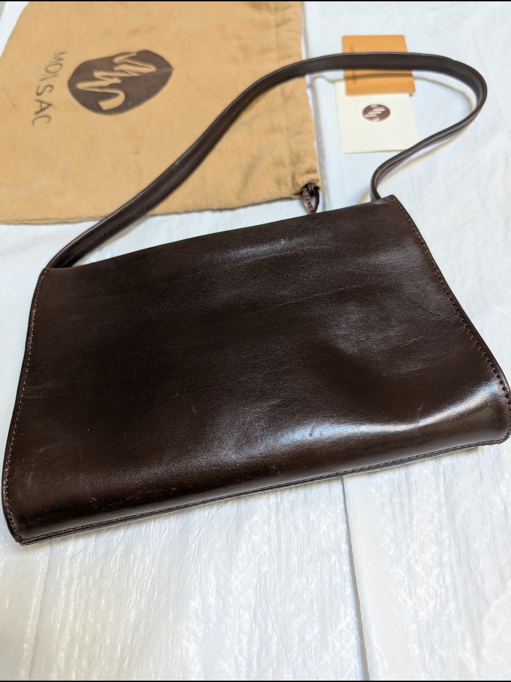 Monsac Brown Leather Bag